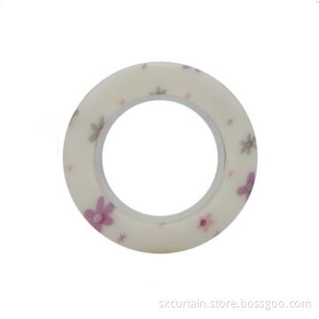 Silver Silk Pattern Curtain Eyelet Built-in Ring